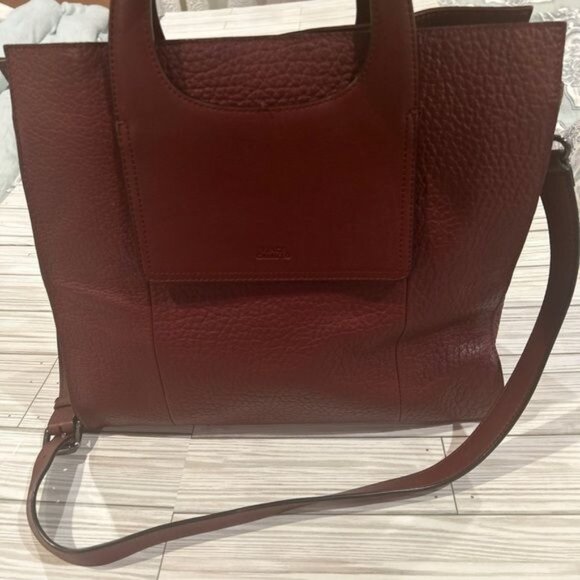 Vince Camuto Large Leather Tote Bag Women's Crossbody‎ Strap Beck Cinnabar - Picture 4 of 15